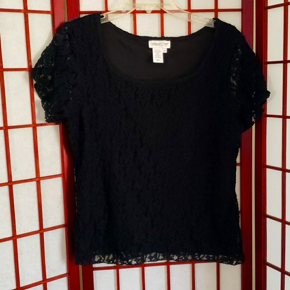 Coldwater Creek Tops - Black lace top